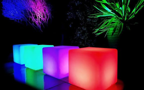 Cubes at night